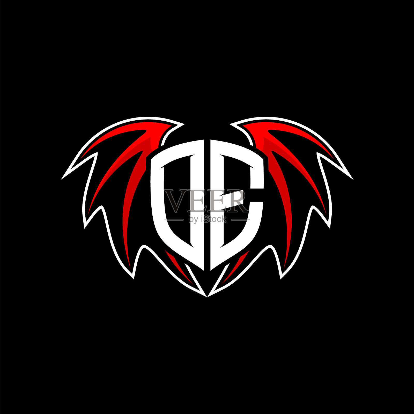 字母首字母标志模板与插画图片素材