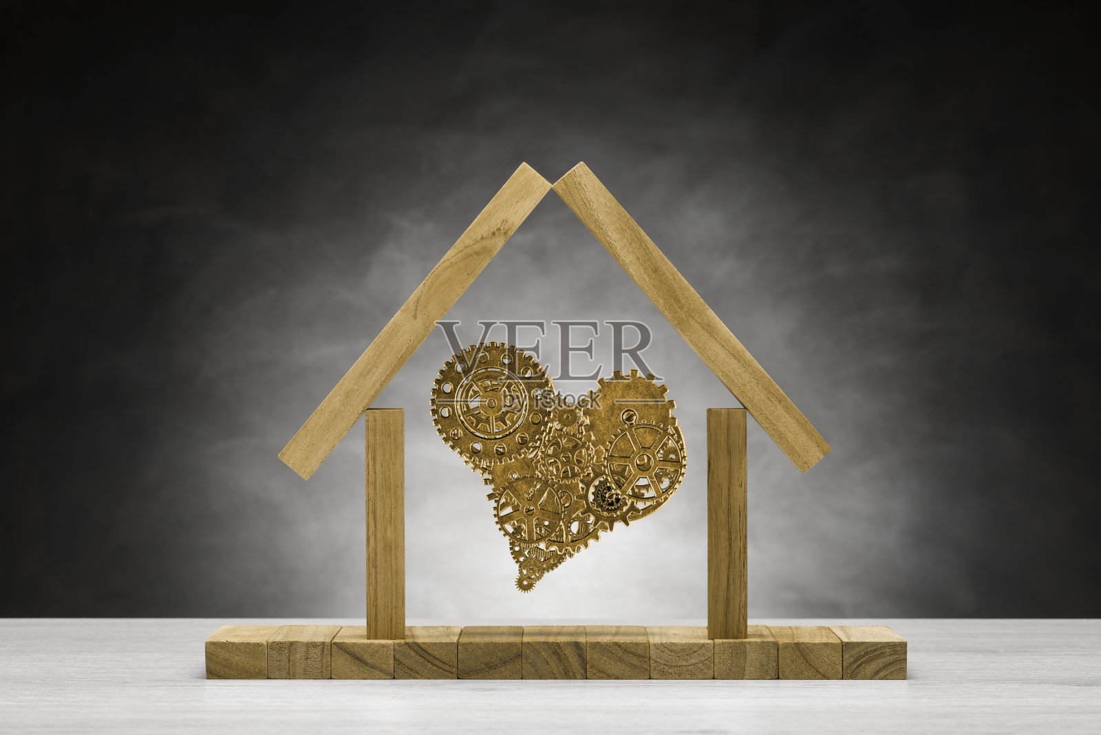 心型齿轮照片摄影图片