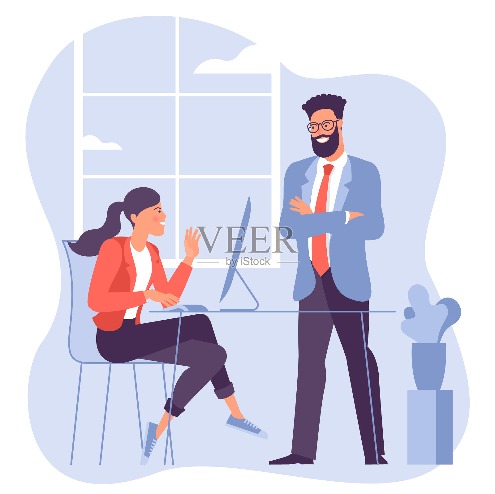 商务会议谈判头脑风暴设计元素图片