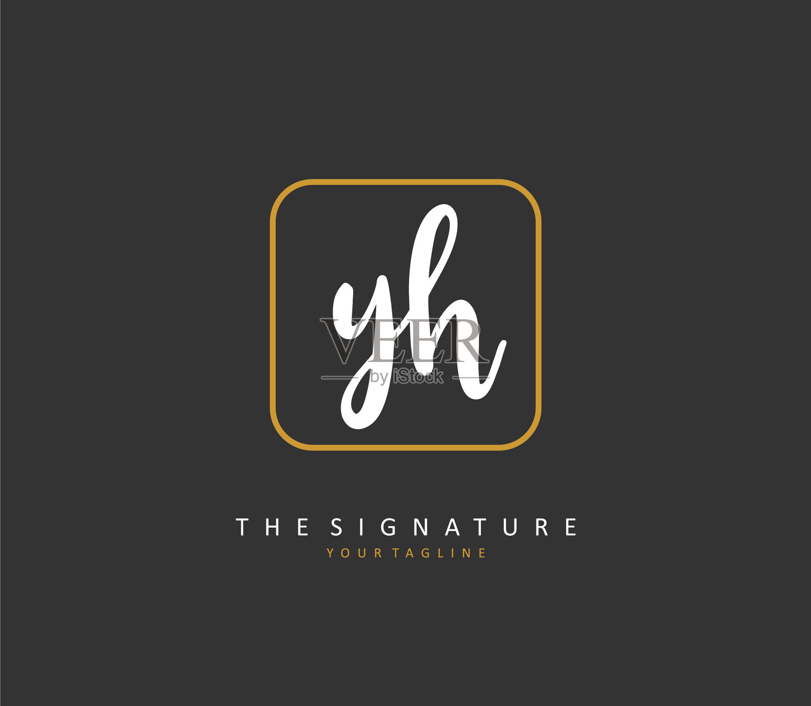 首字母手写和签名插画图片素材