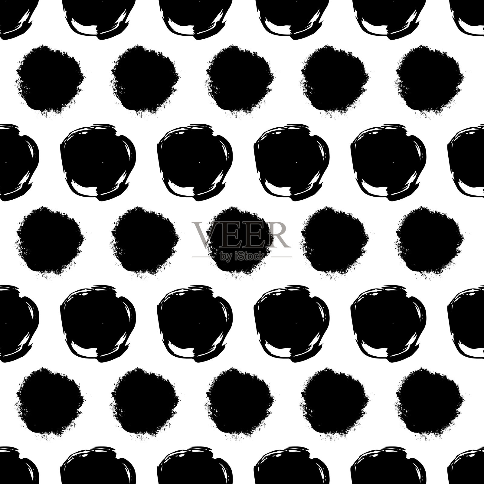 无缝图案与素描圆形状插画图片素材