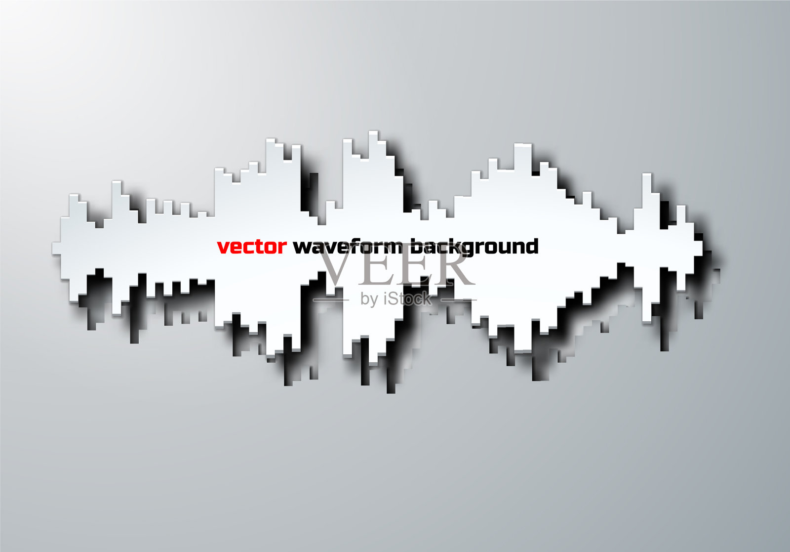 剪影声波形与阴影插画图片素材