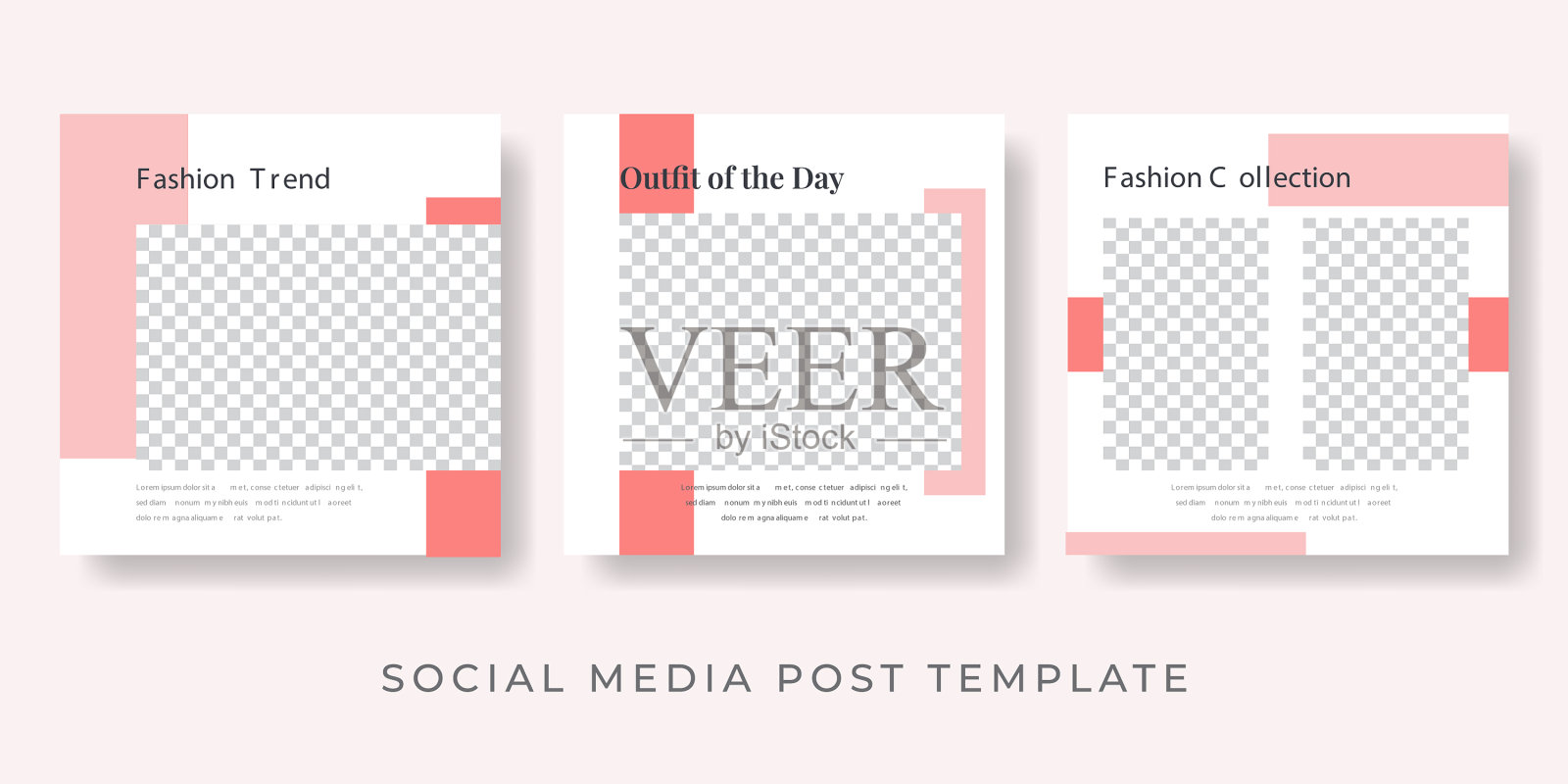 时尚社交媒体发布故事捆绑模板插画图片素材