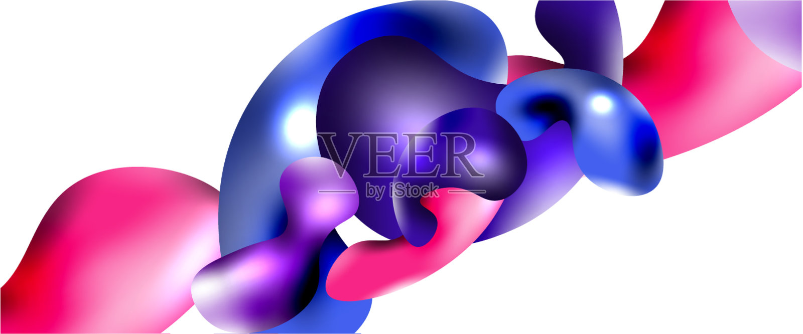 气泡抽象了背景液体的飞溅插画图片素材