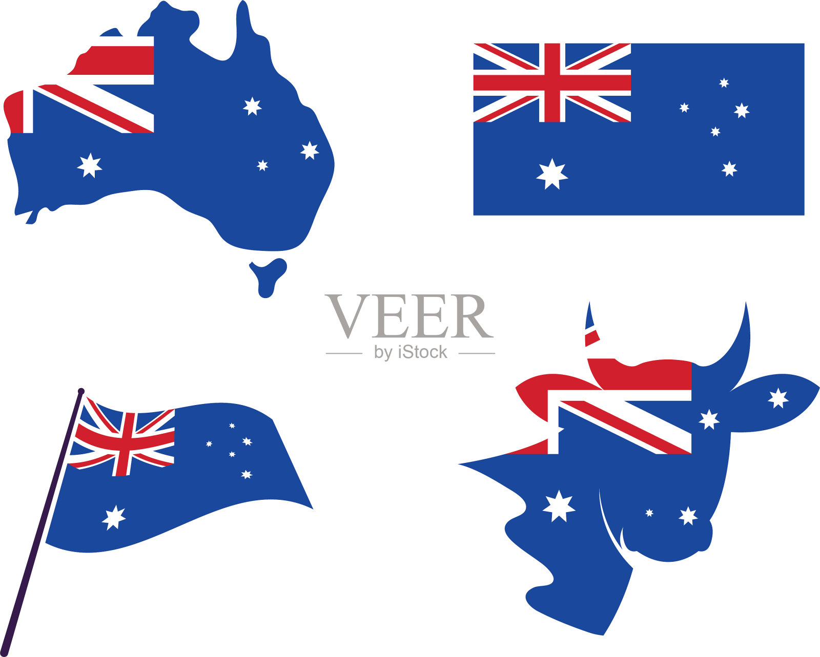 澳大利亚国旗图标设计插画图片素材
