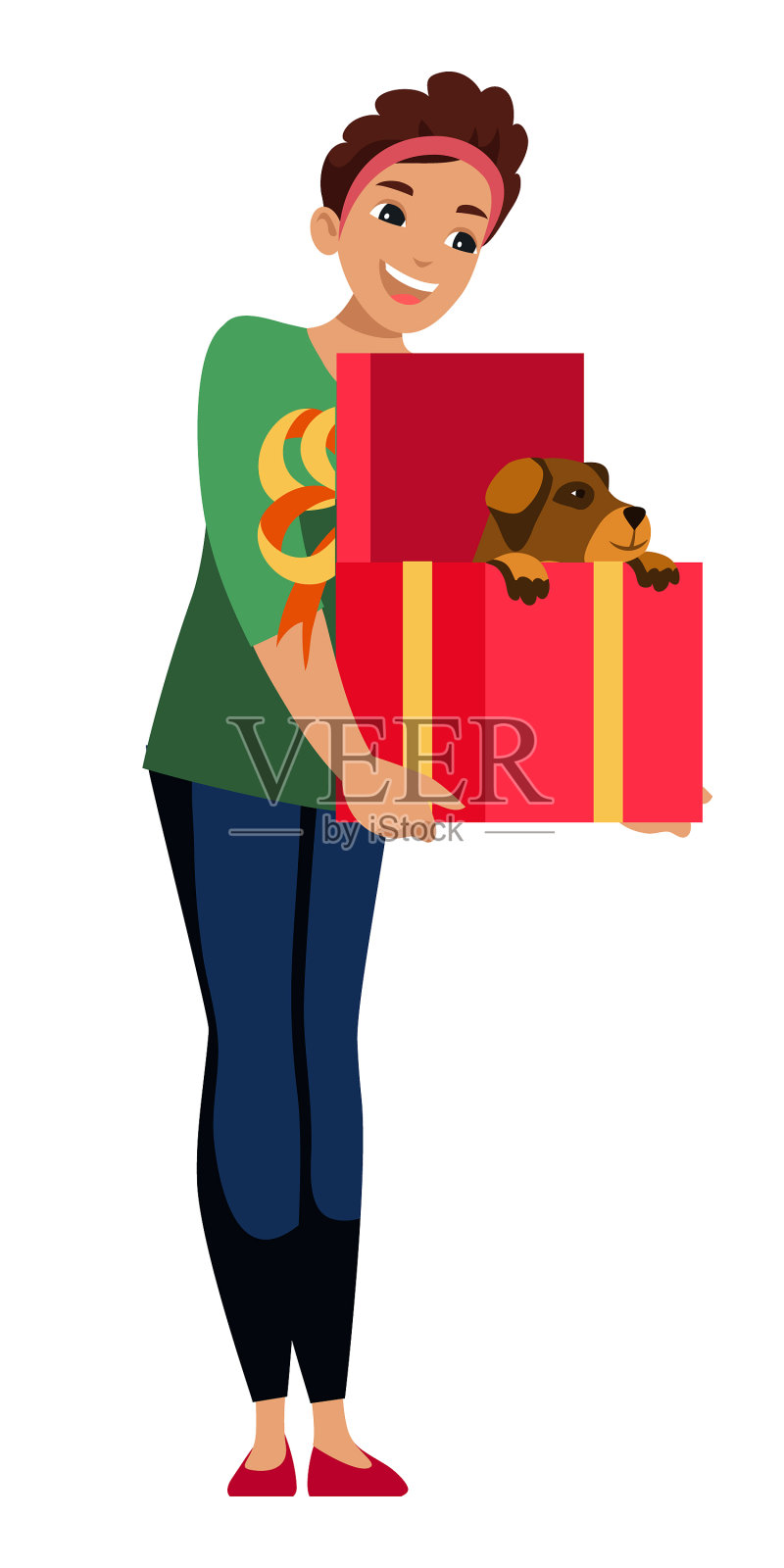 性格女人控股设计元素图片