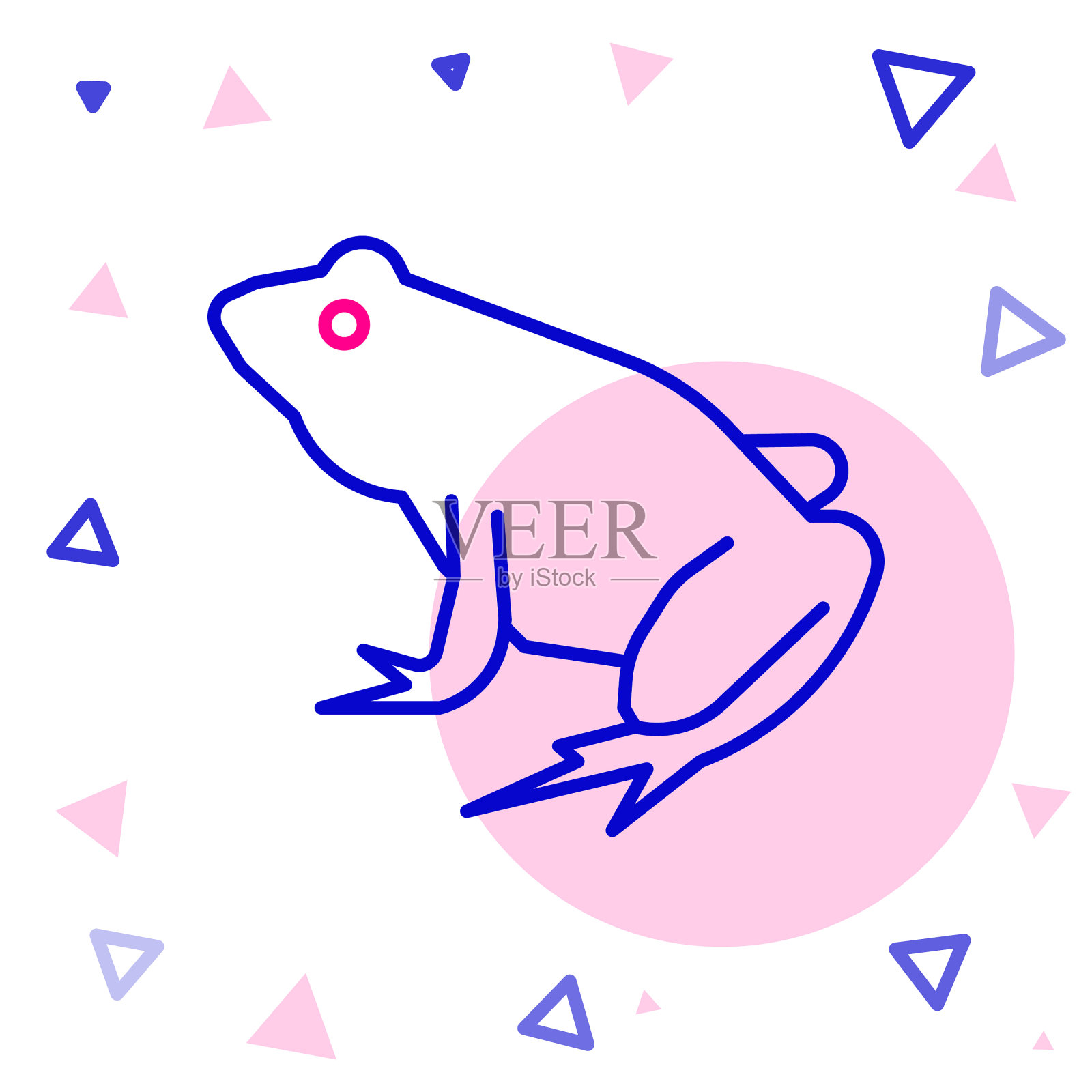 线蛙图标孤立在白色背景上插画图片素材