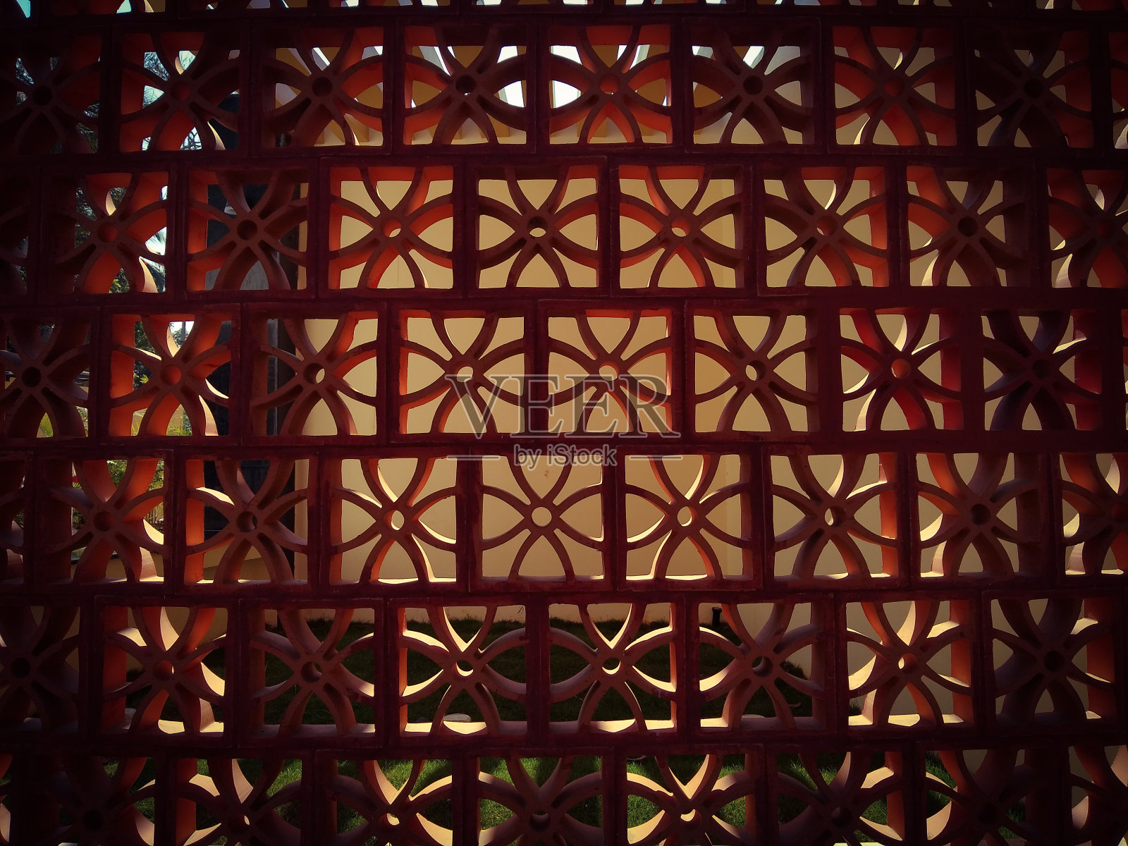 砖墙纹理，窗花图案，室内设计照片摄影图片