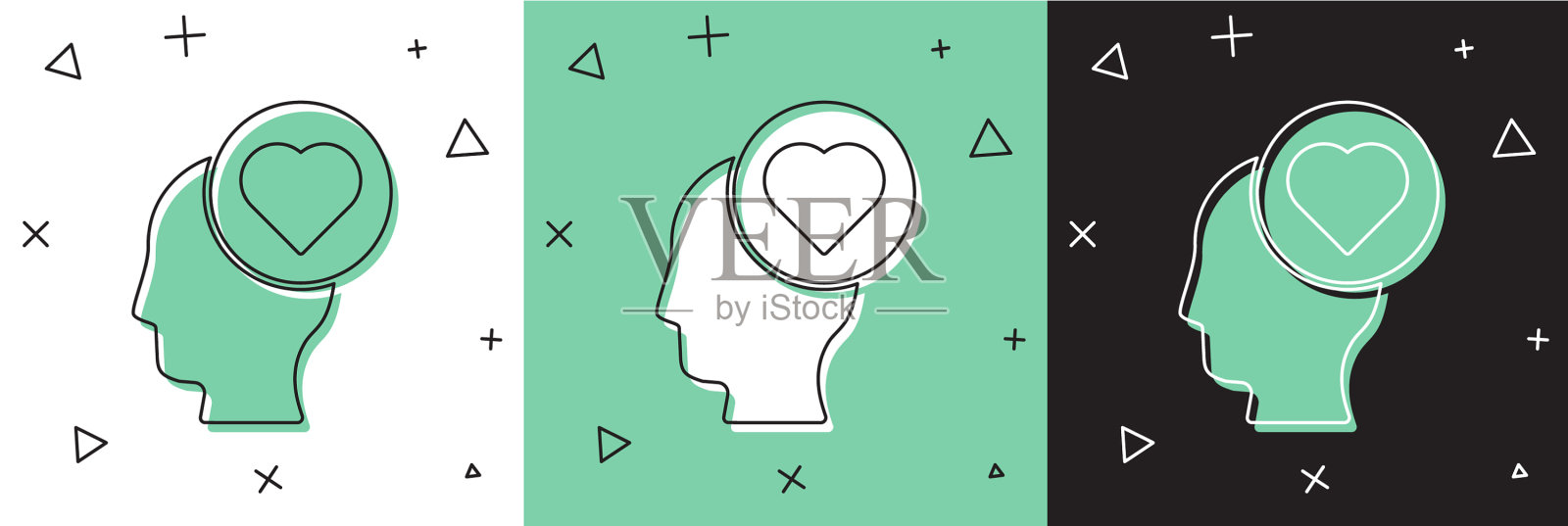 将破碎的心或离婚图标孤立在白色上插画图片素材