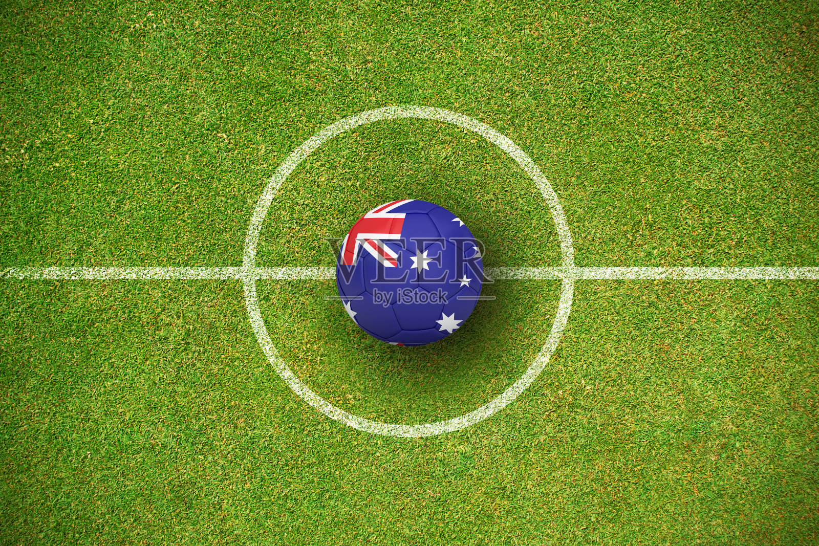 综合图像的足球在澳大利亚的颜色照片摄影图片