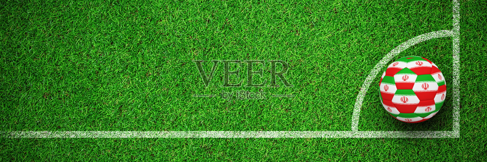 合成图像的足球在伊朗的颜色照片摄影图片