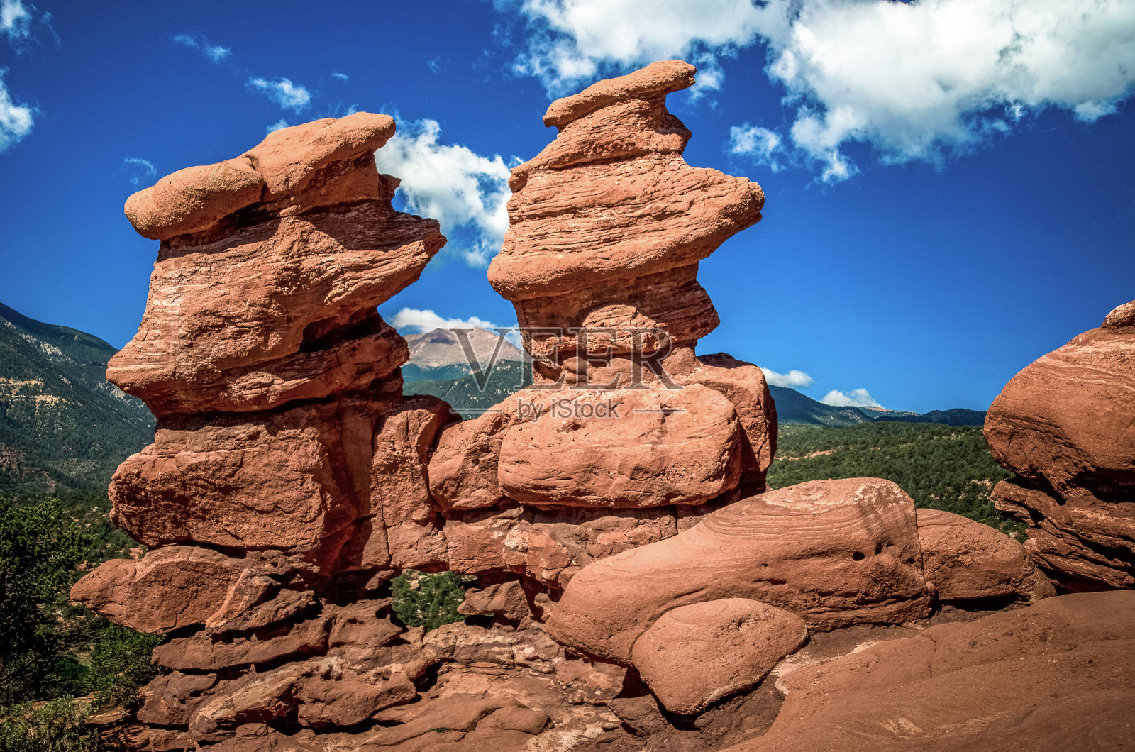 众神花园的砂岩岩层照片摄影图片