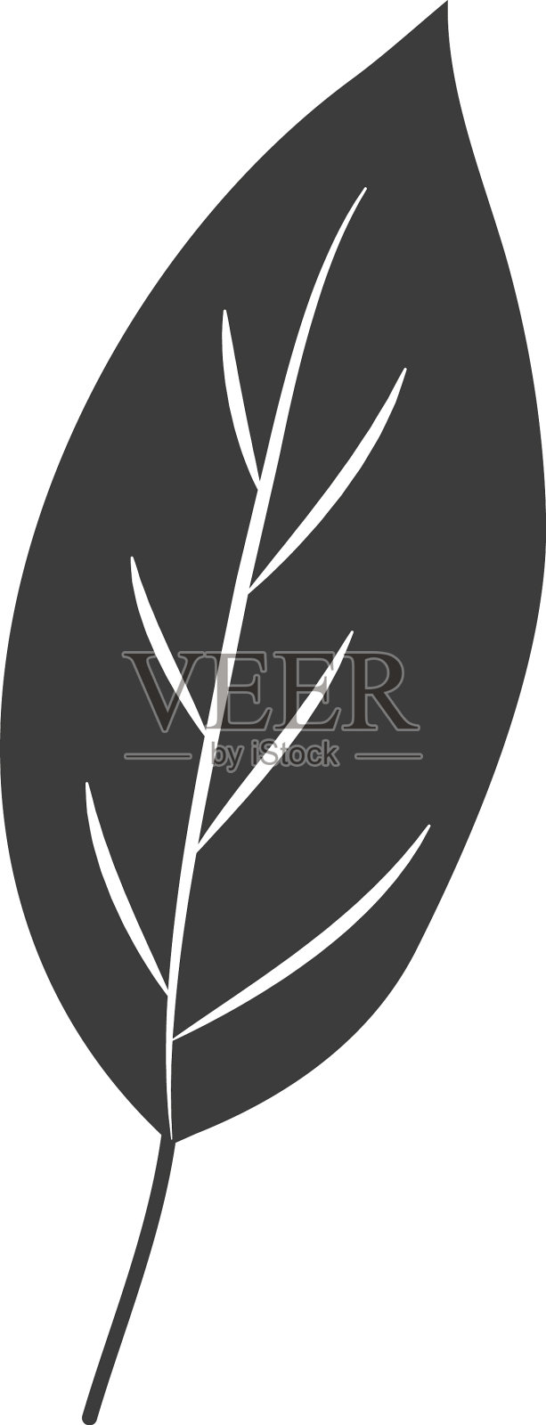 秋叶图标剪影风格设计元素图片