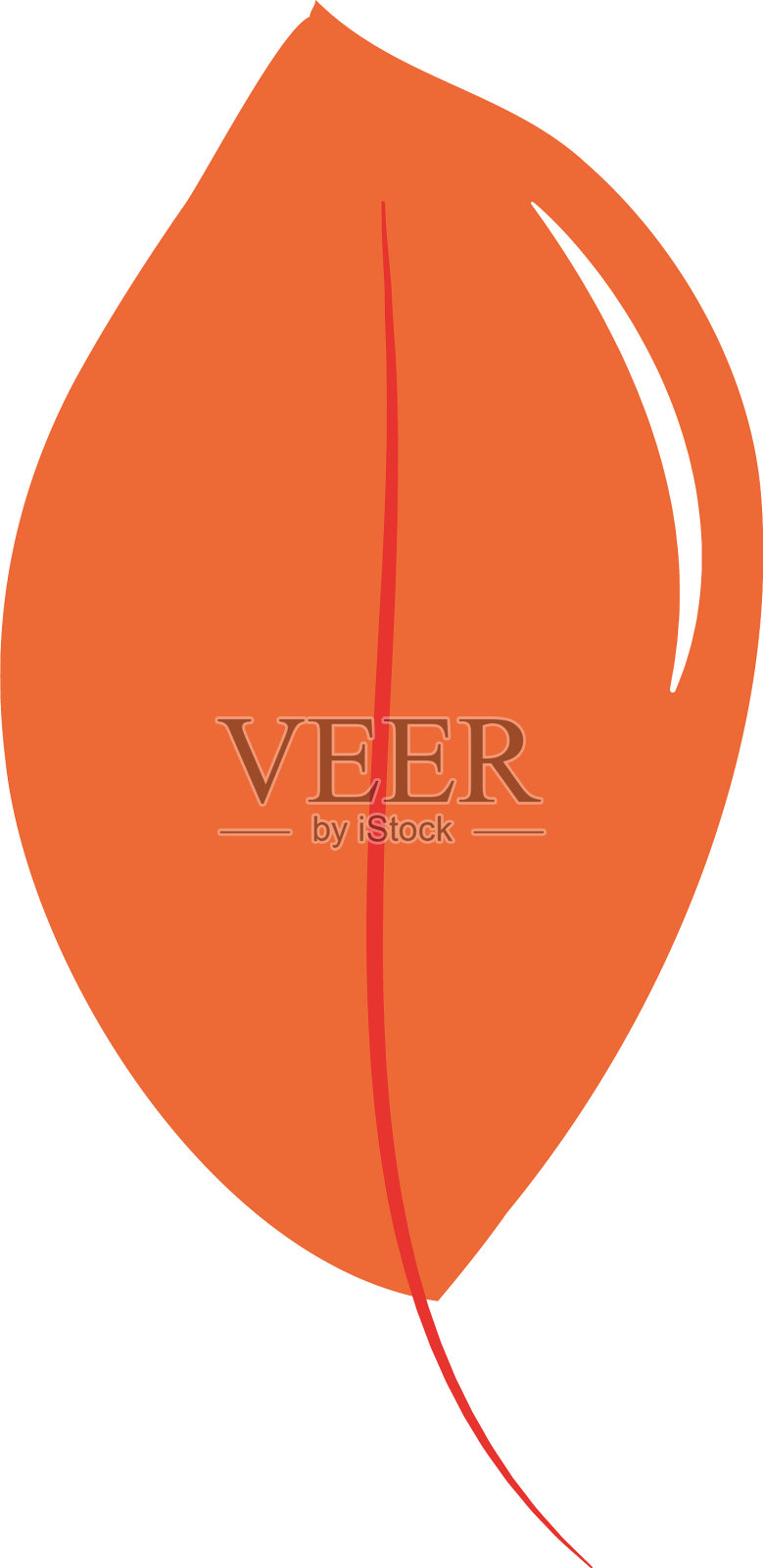 秋叶图标扁平化风格设计元素图片