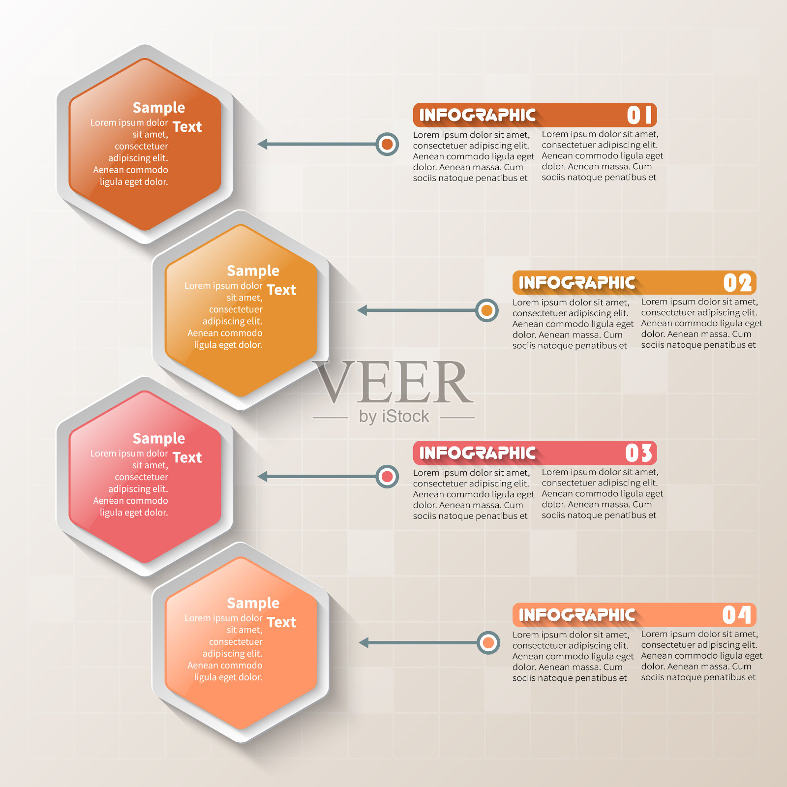 摘要三维纸张信息图。业务模板。矢量图设计模板素材
