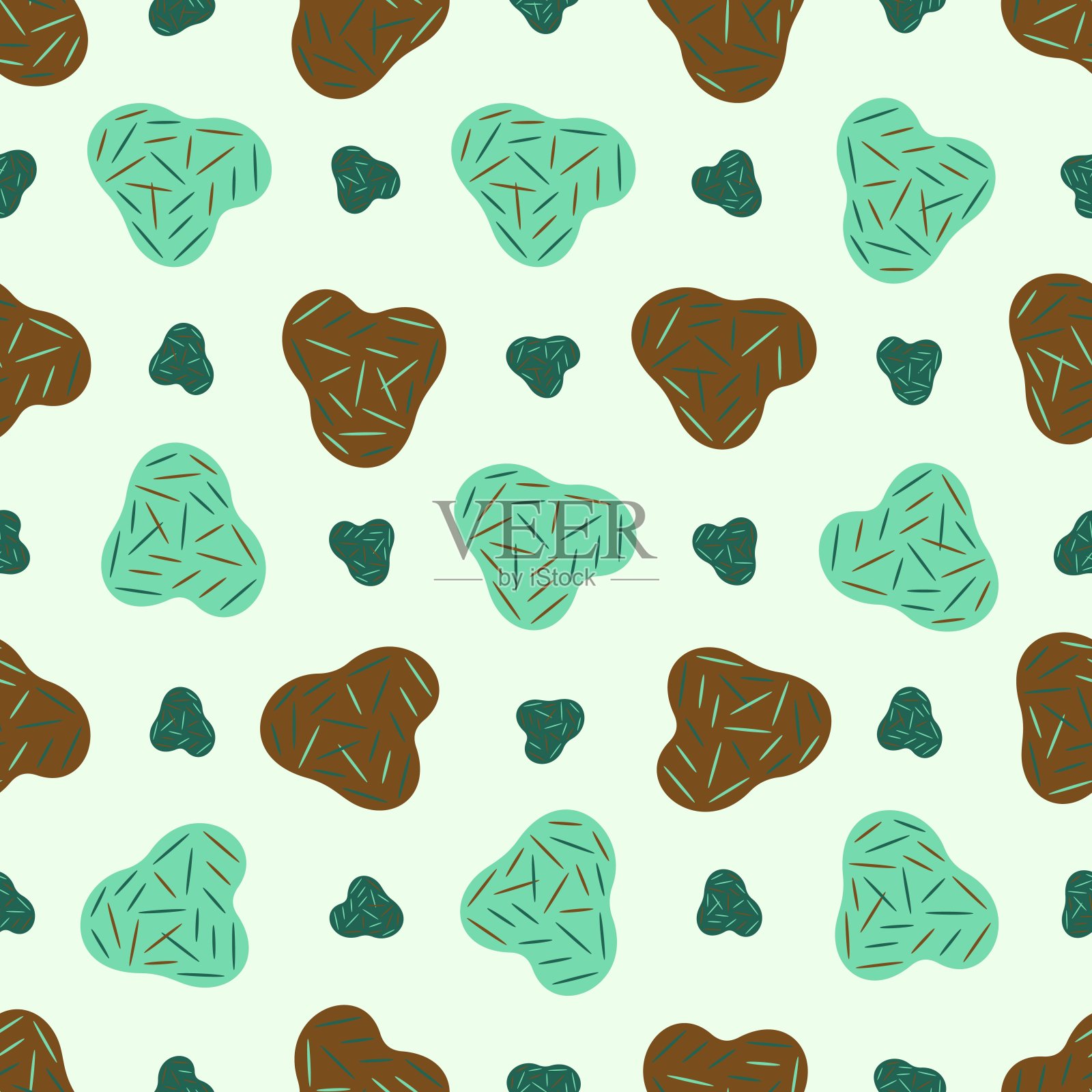 抽象的无缝模式。适合纺织、纸张印刷、剪贴簿或墙纸。矢量插图。可爱的彩色背景。插画图片素材