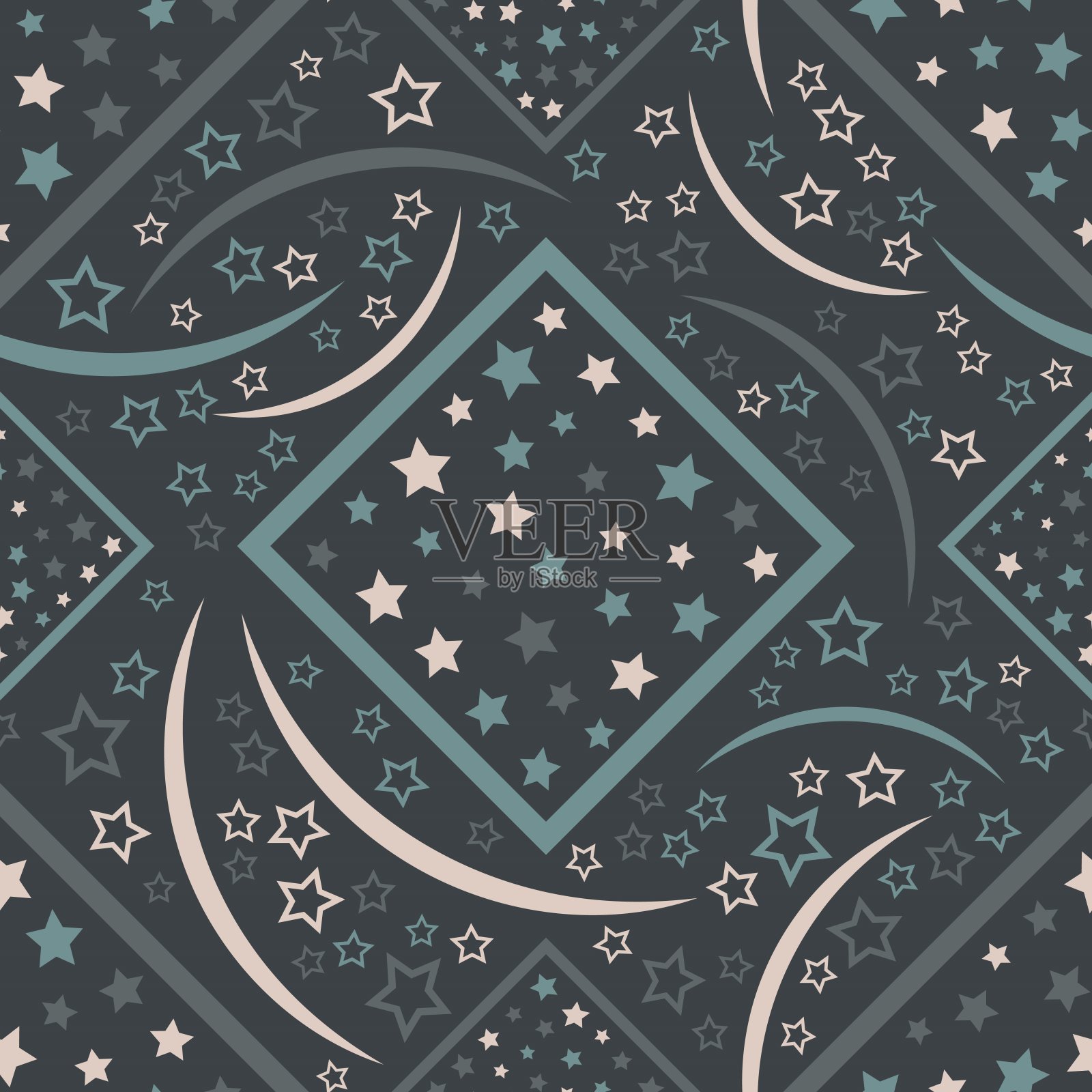 无缝的抽象模式。织物或纸张印刷的美丽纹理。矢量插图。可爱的彩色背景。插画图片素材