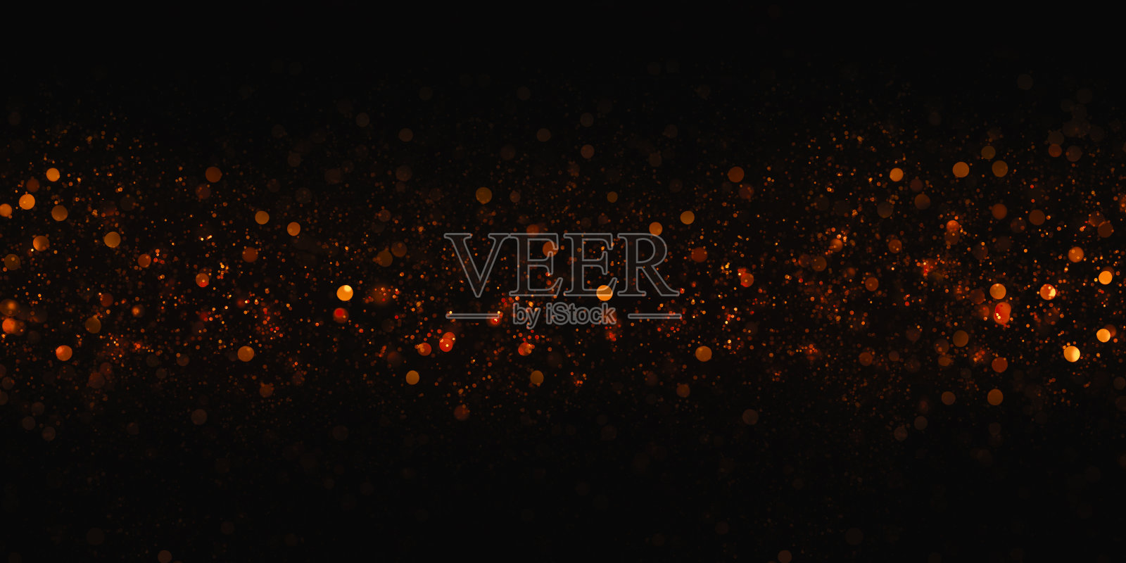 金色的散景闪闪发光的散景效果黑色背景的3d插图照片摄影图片