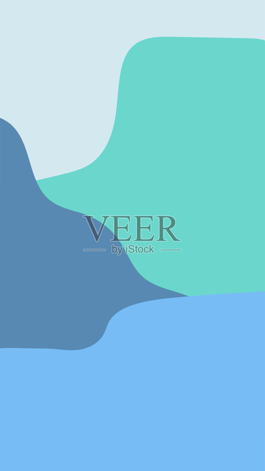 平坦的抽象背景。平的山地景观。用于Instagram故事。当代现代时尚矢量插图。每个背景都是孤立的。插画图片素材