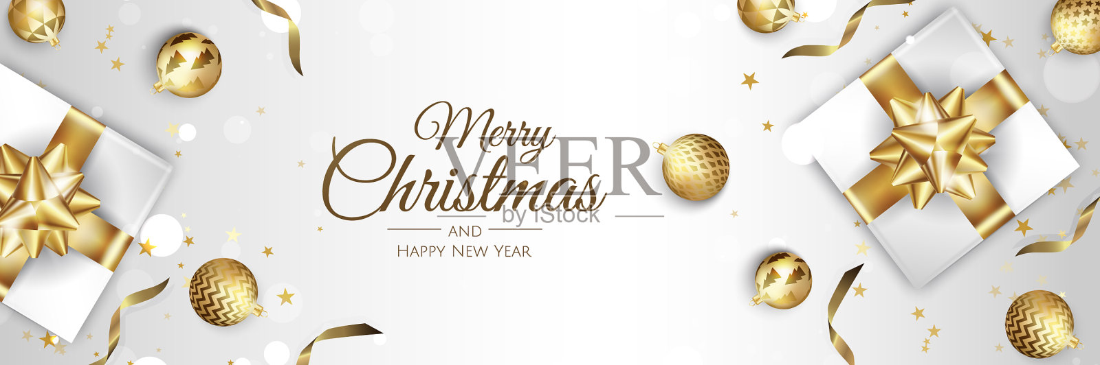 圣诞快乐，恭贺新禧插画图片素材