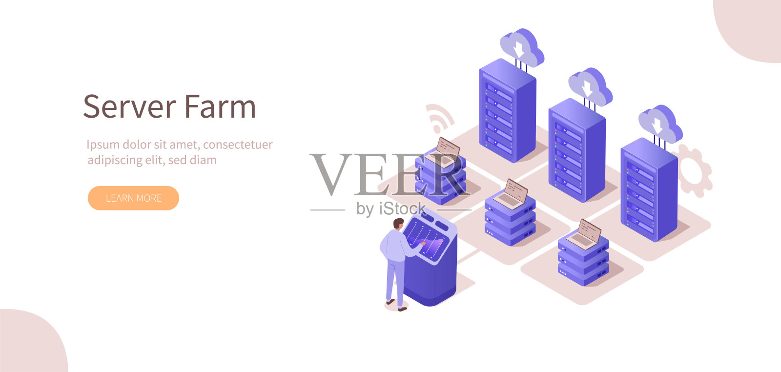 大数据存储插画图片素材