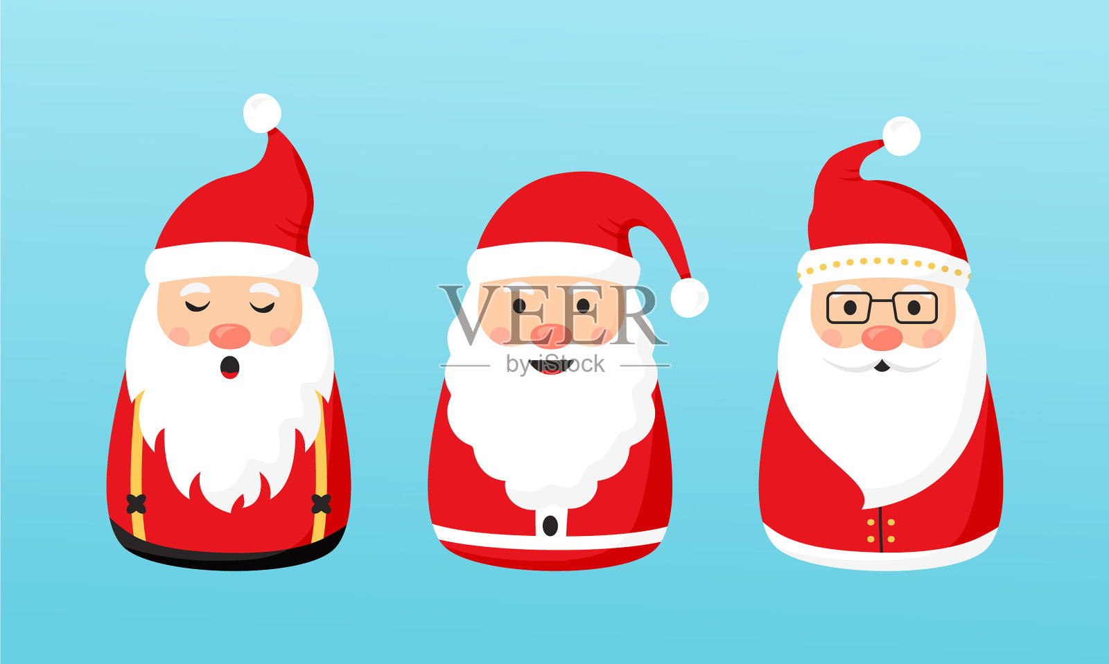 圣诞老人卡通形象插画图片素材