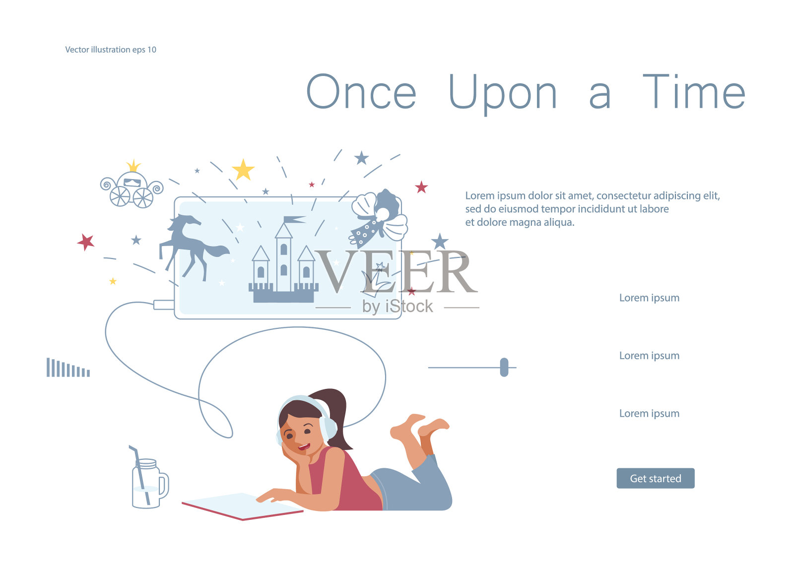 登陆网页模板家庭教育插画图片素材