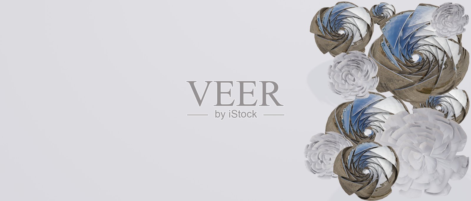 花墙纸背景，抽象的花背景，设计的婚礼和贺卡模板，3d插图。照片摄影图片