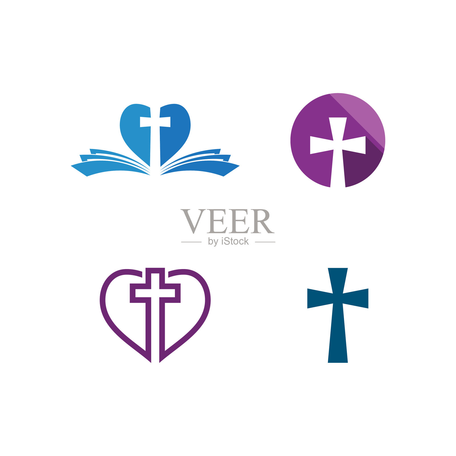 设置教堂标志模板设计图标素材