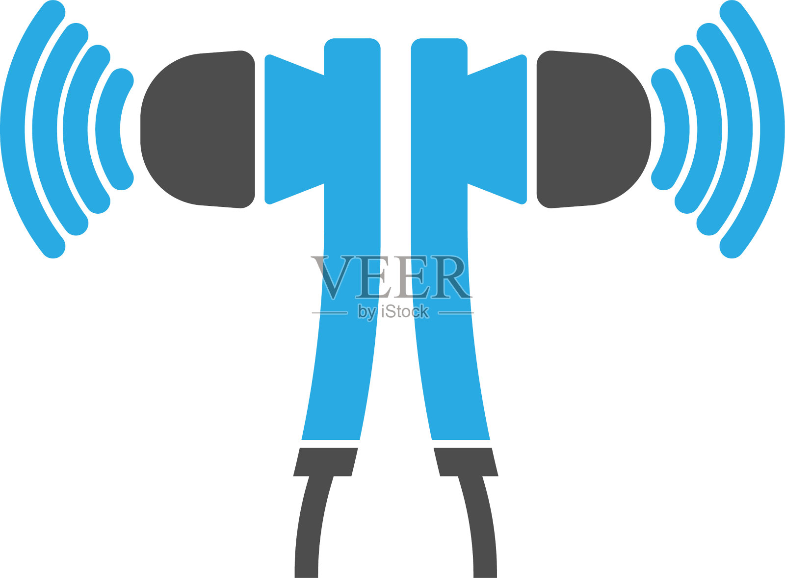 耳机耳塞图标平面设计插画图片素材