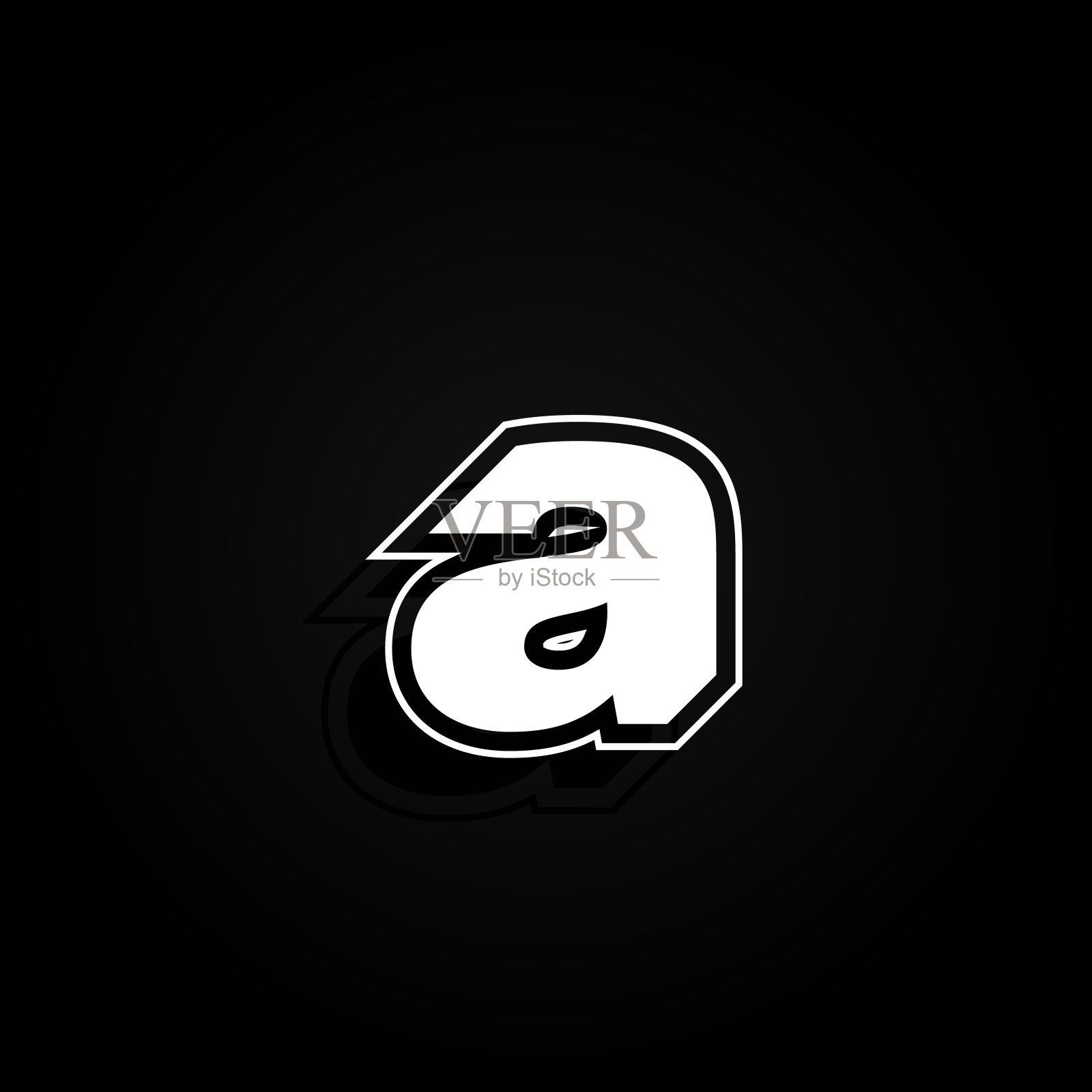 现代，最小和动态'说唱'字体字符45度角，矢量插图插画图片素材