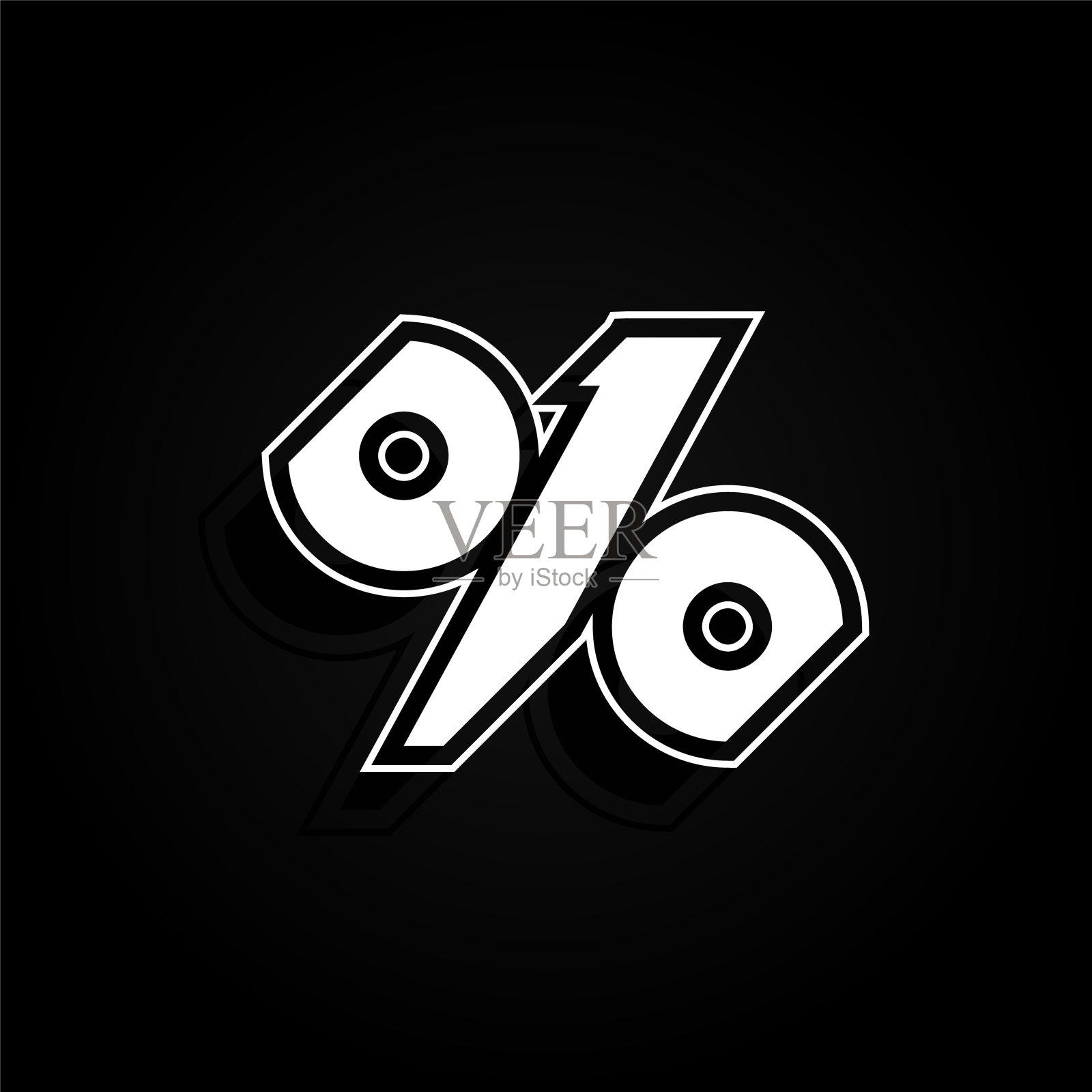 现代，最小和动态'说唱'字体字符45度角，矢量插图插画图片素材