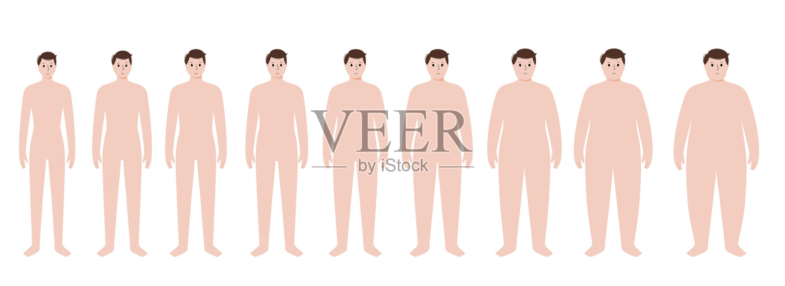 身体质量指数插画图片素材