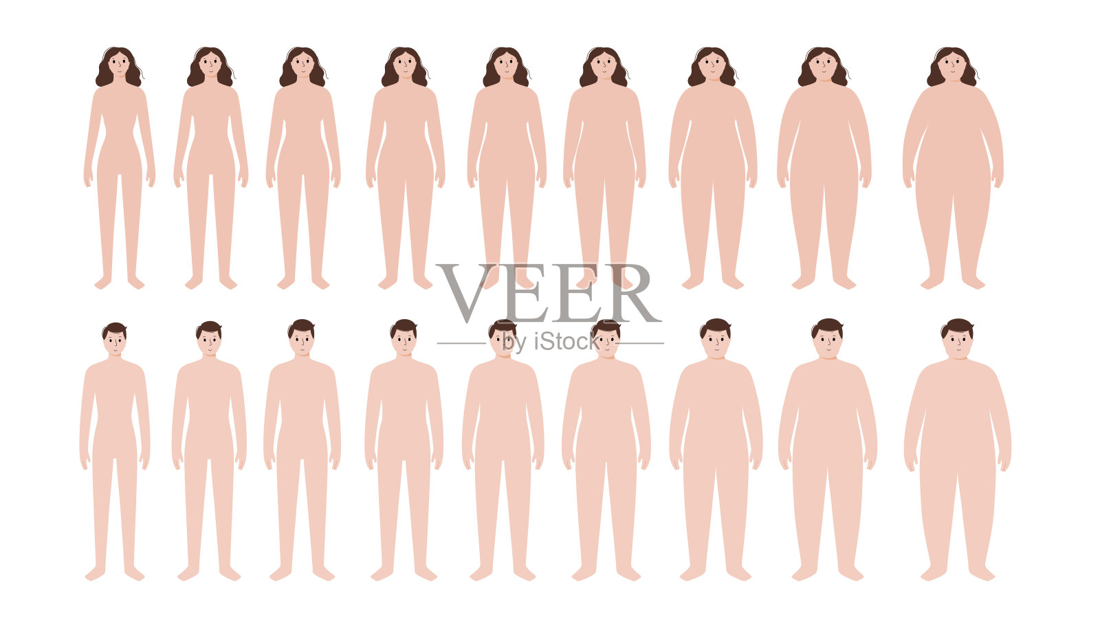 身体质量指数插画图片素材