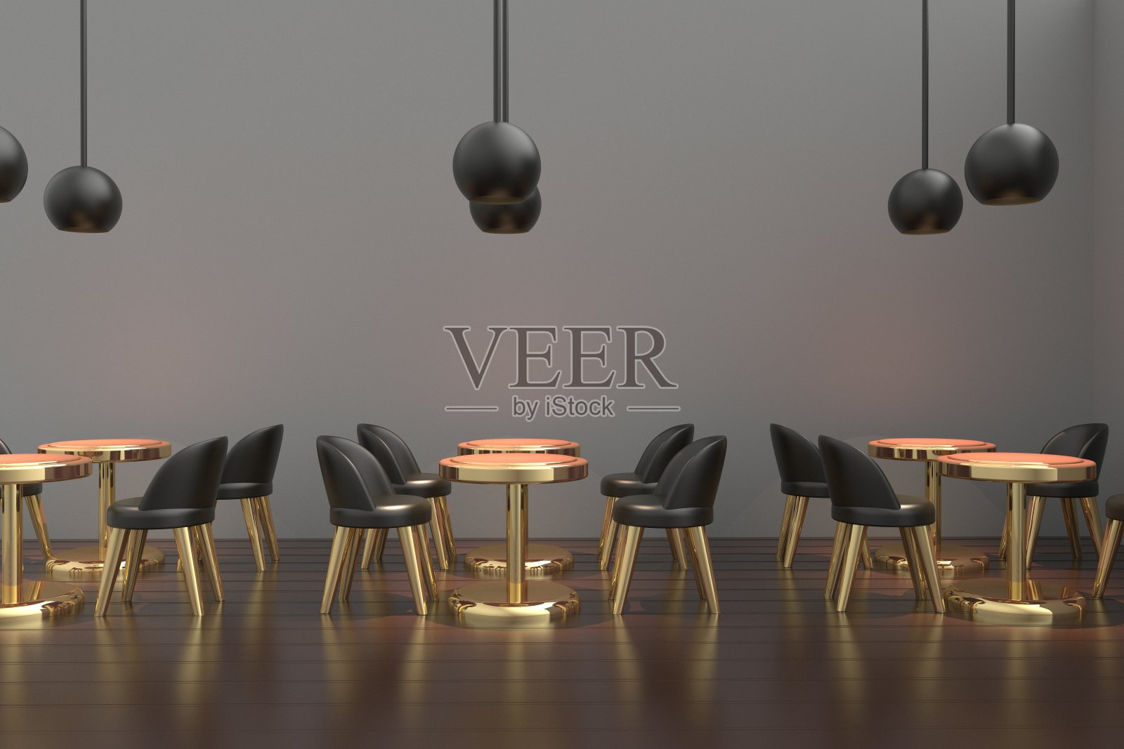 现代咖啡室内。3d渲染照片摄影图片