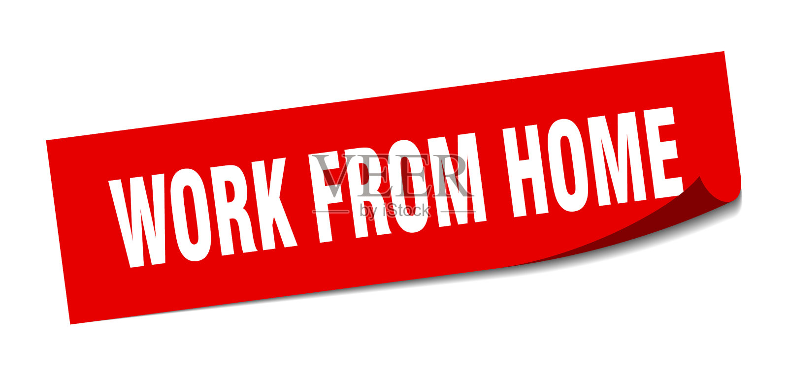 从家里贴标方隔离标签标识插画图片素材