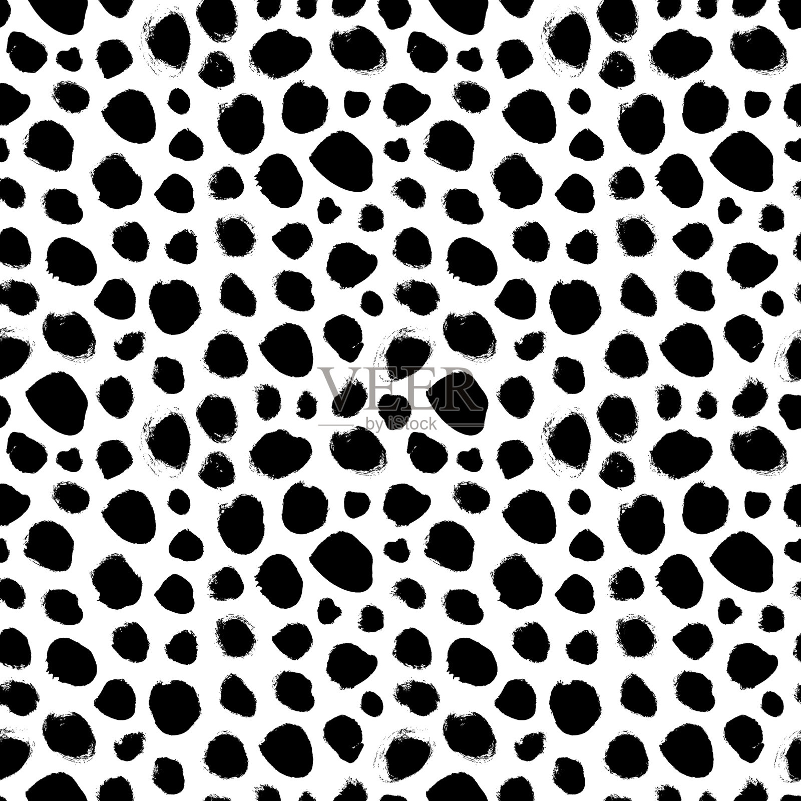 波尔卡圆点垃圾摇滚无缝模式插画图片素材