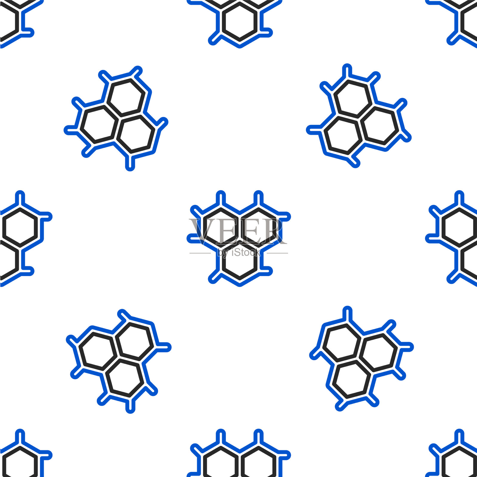 线条化学式图标隔离无缝插画图片素材