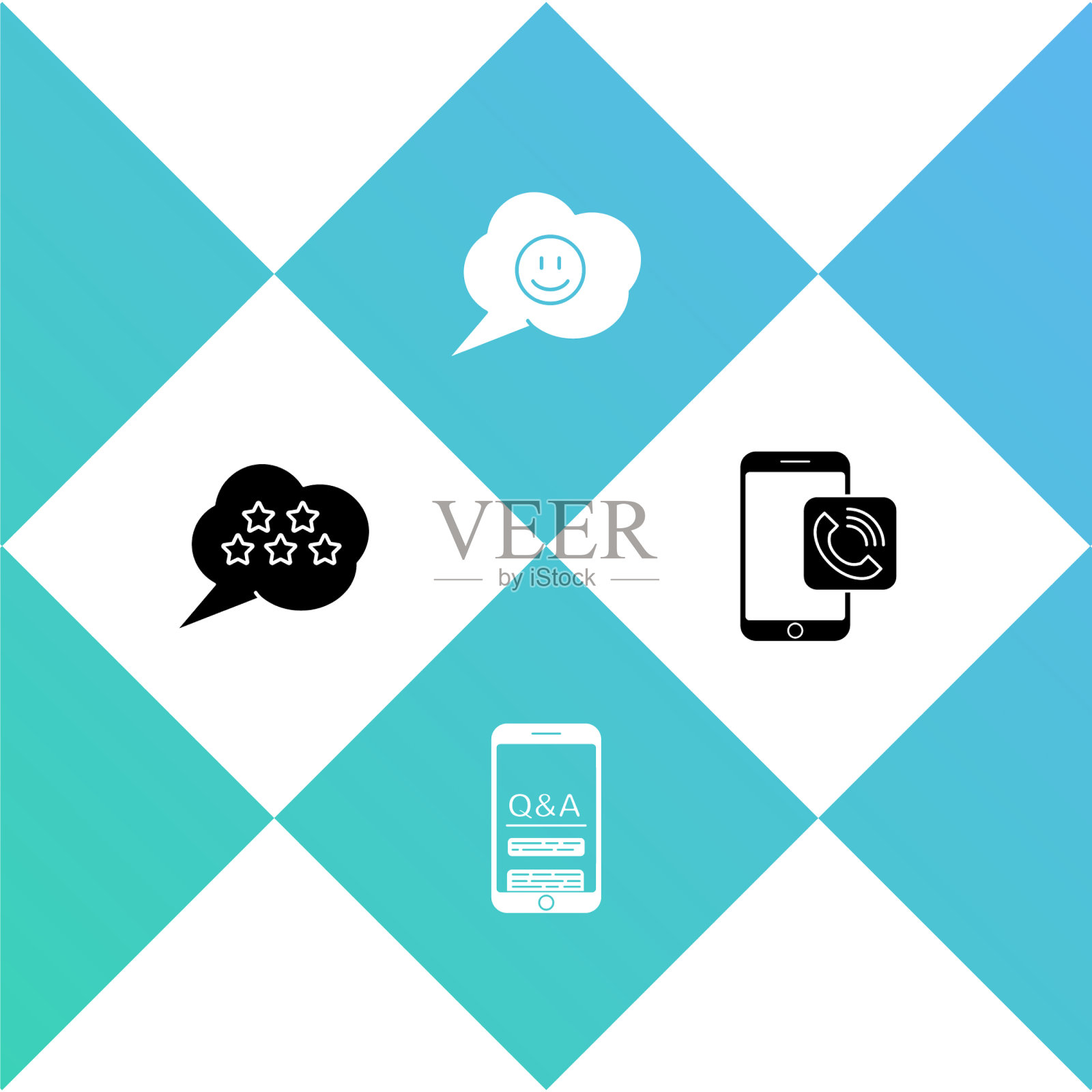 设置五星评级审查手机问题和图标素材