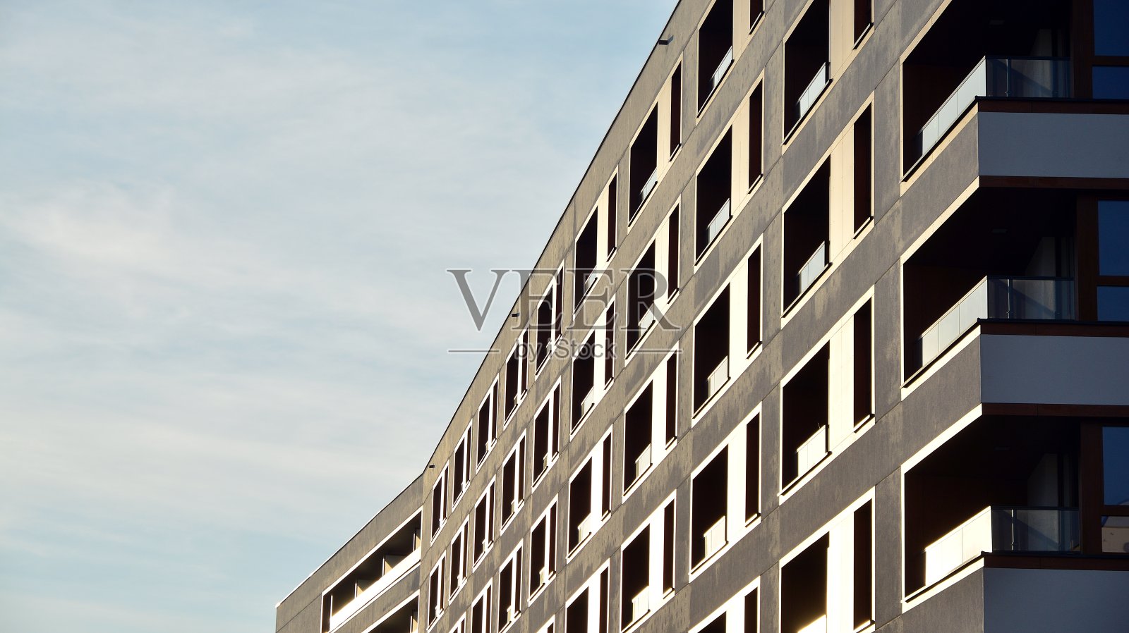 现代化的欧式住宅小区。照片摄影图片