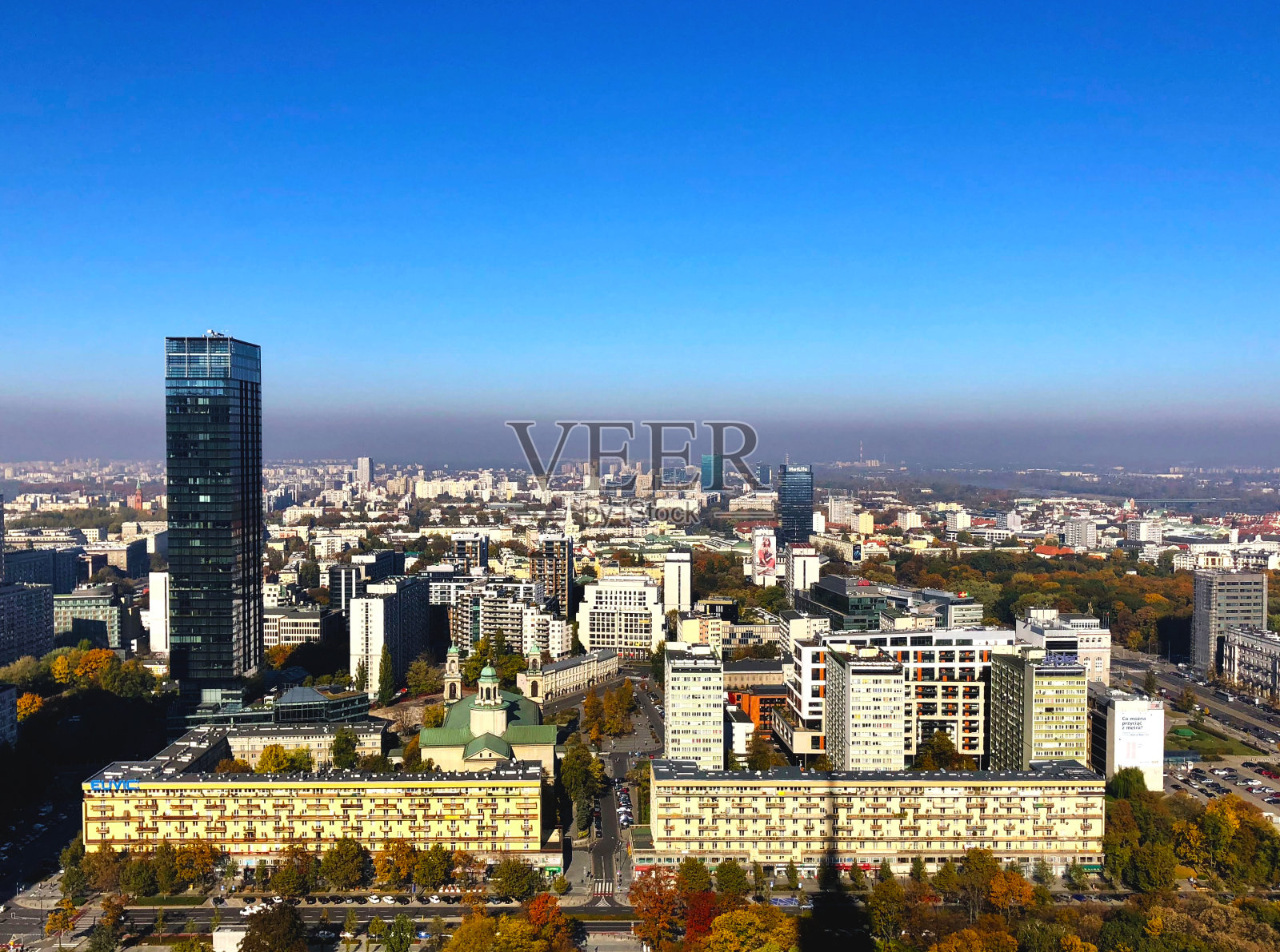 华沙全景照片摄影图片