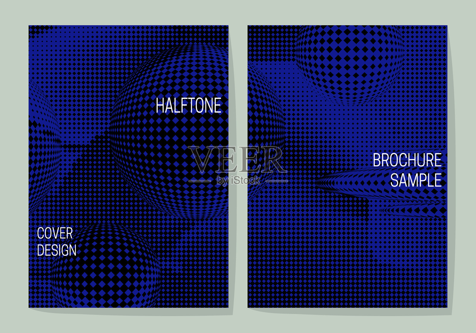 黑色封面设计模板与黑色和蓝色设计模板素材