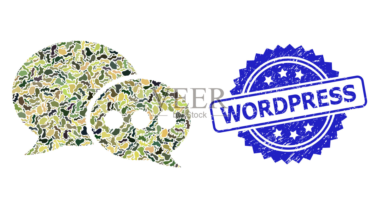 遇险海豹和军用伪装插画图片素材