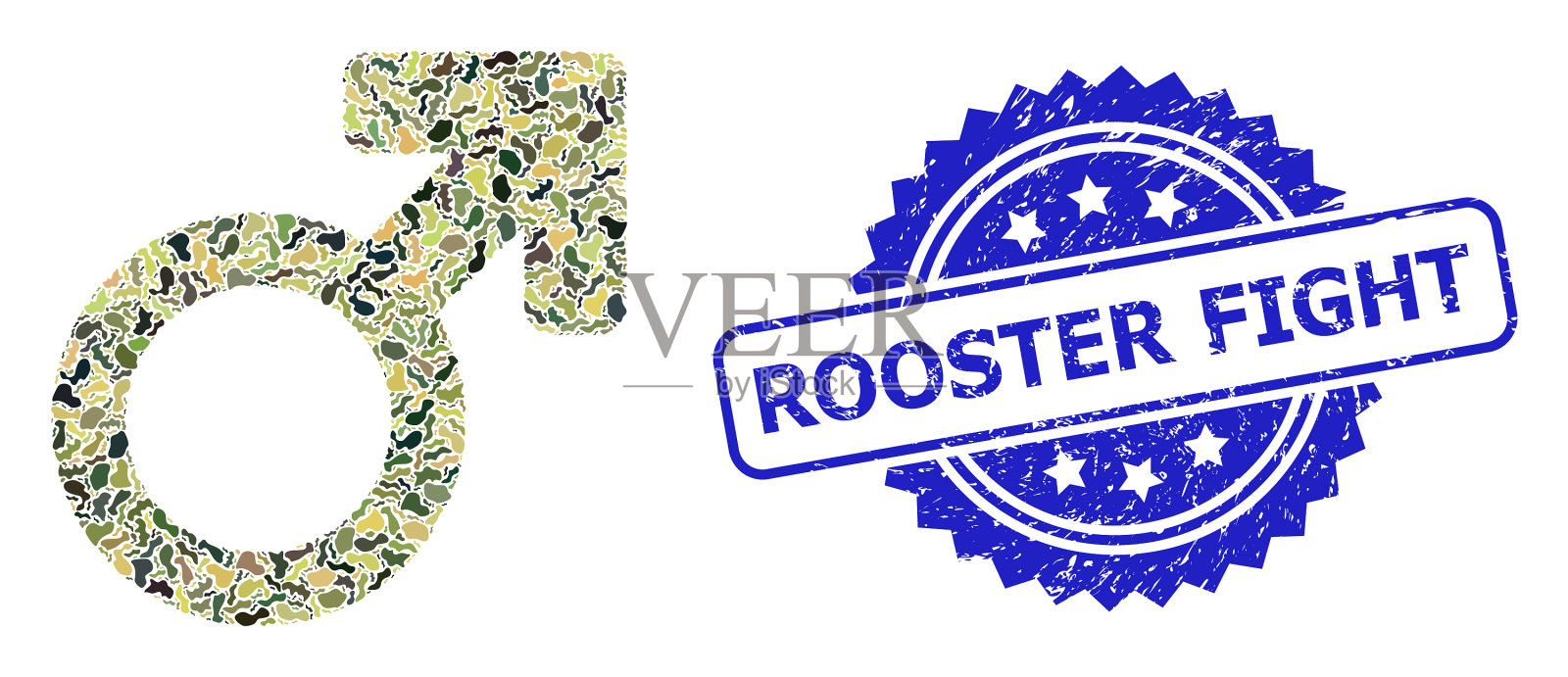 刮公鸡打海豹和军队插画图片素材