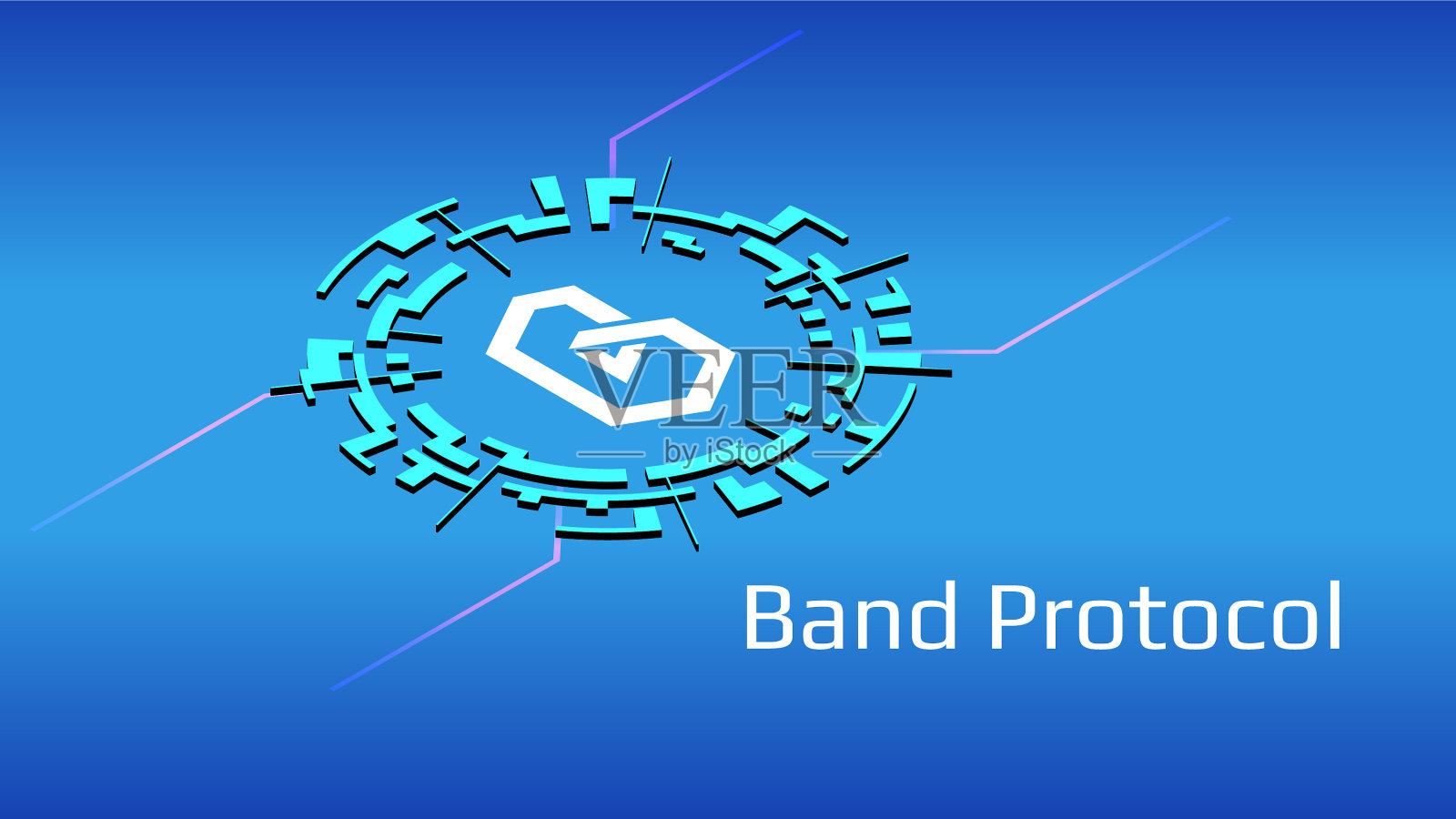 带协议等距令牌符号定义插画图片素材