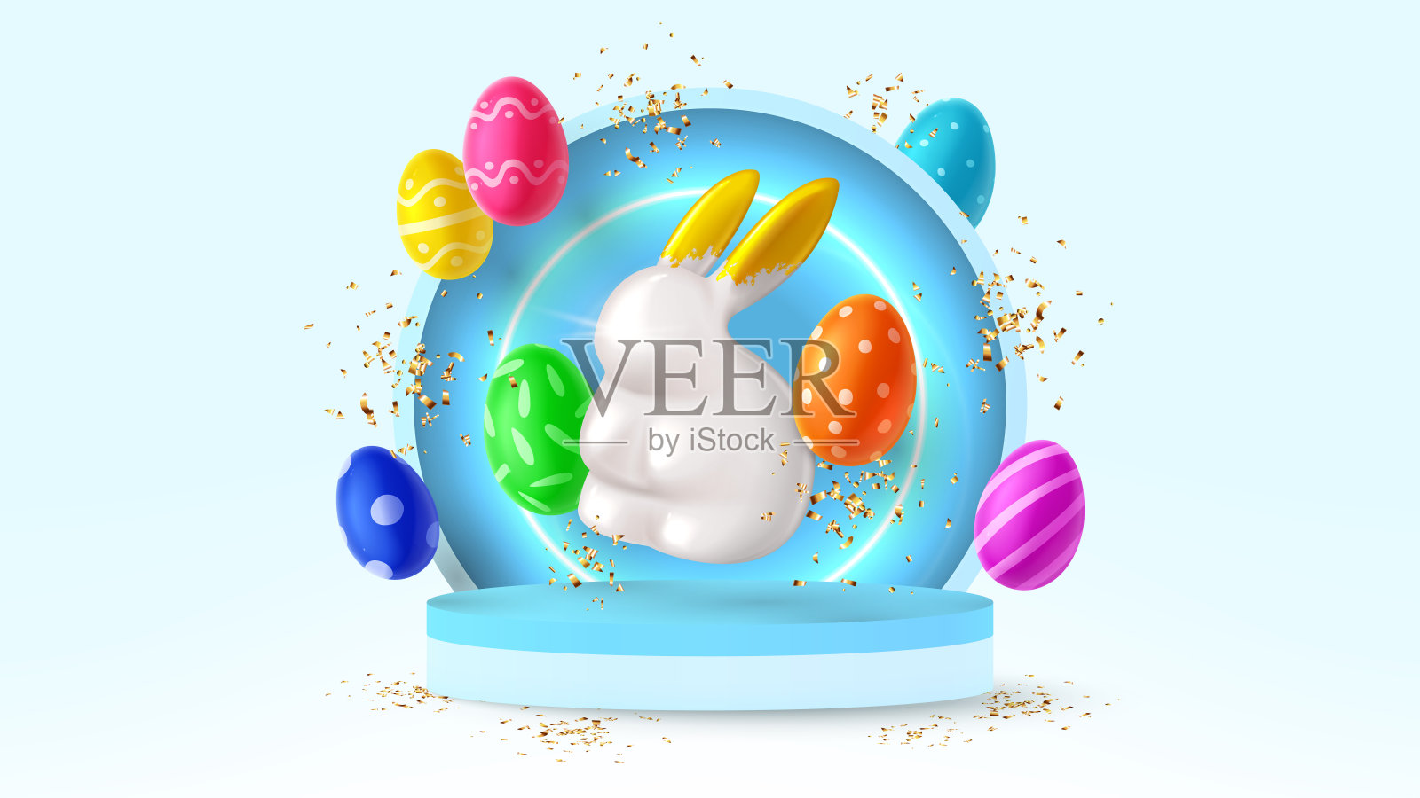 复活节快乐横幅插画图片素材