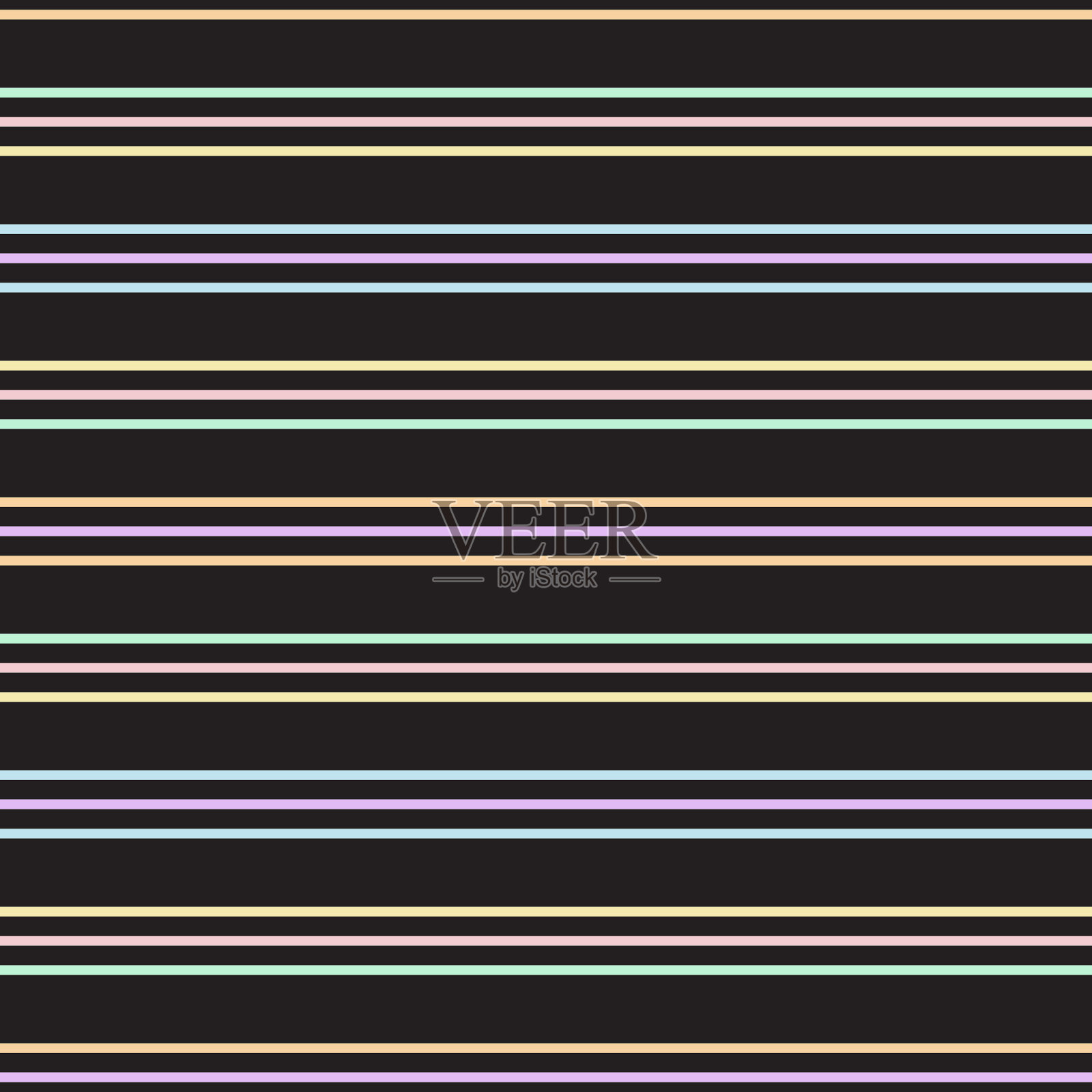 彩虹条纹无缝图案背景中插画图片素材