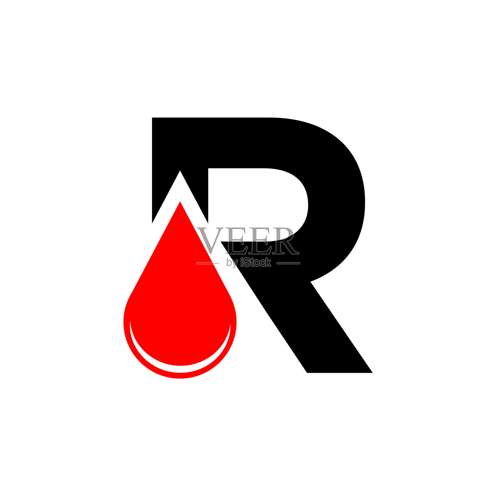 字母设计graphic initial r logo with art设计元素图片