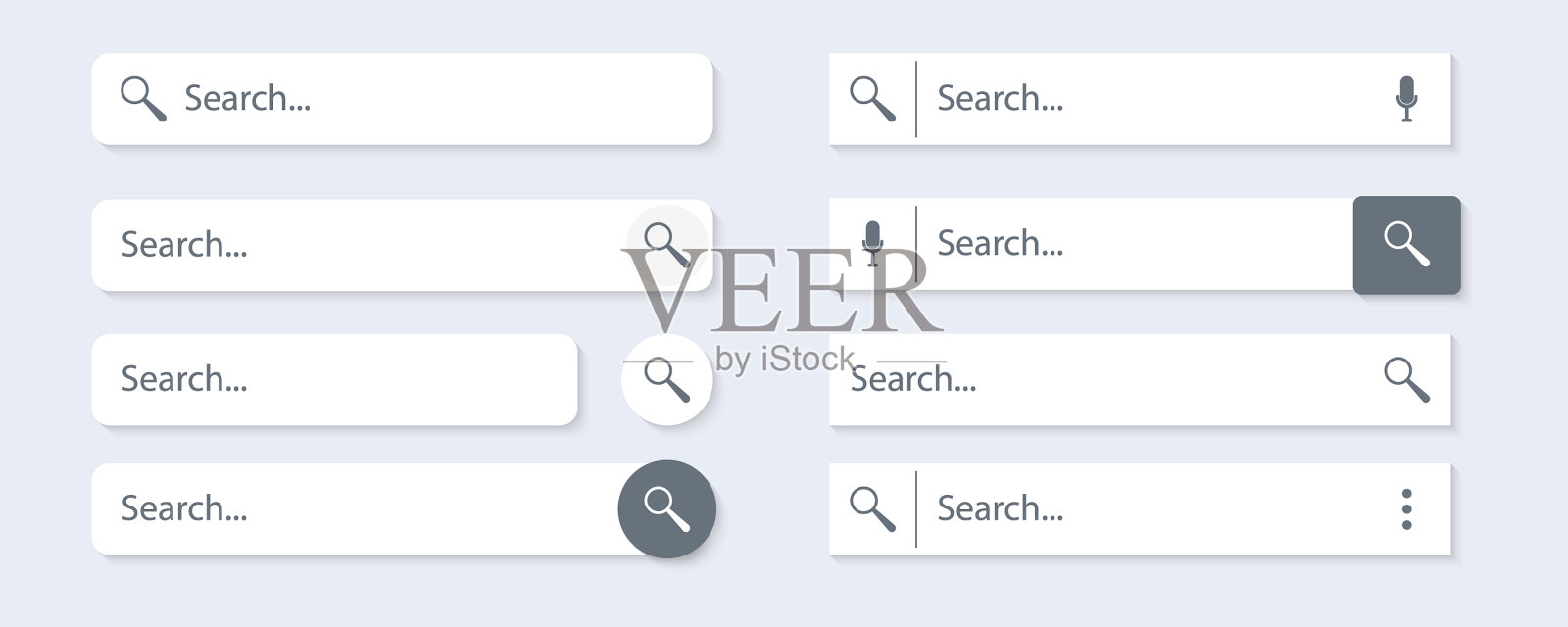搜索栏的UI设计和网站搜索插画图片素材
