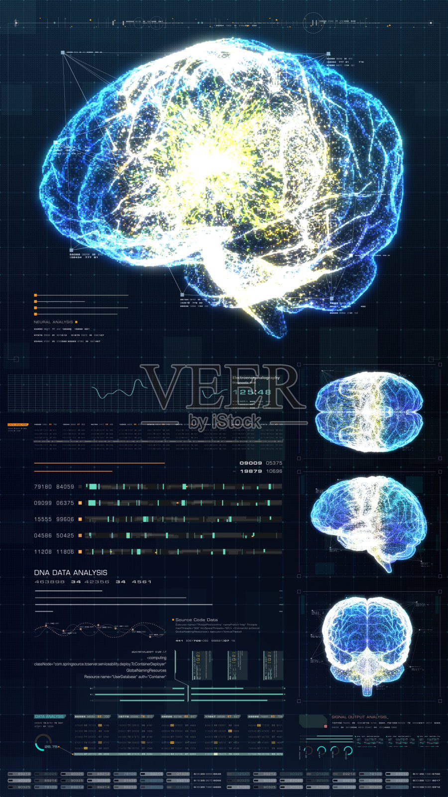 垂直显示生物医学诊断HUD照片摄影图片